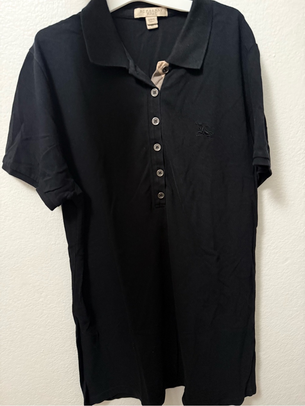 Burberry Black Button-Down Polo Tunic
